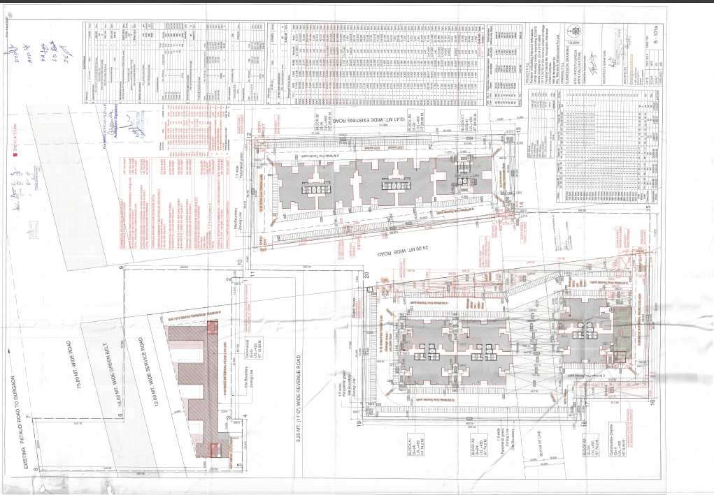 As Built drawings, Approved Drawings & SuperImposed Drawings.